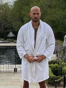Andrew Tate Simple White Bath Robe