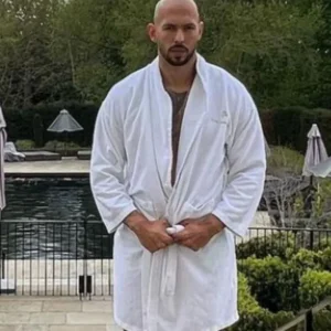 Andrew Tate Simple White Bath Robe