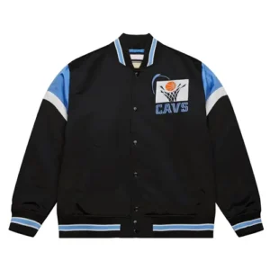 Arnold Cleveland Cavaliers Heavyweight Black Satin Jacket