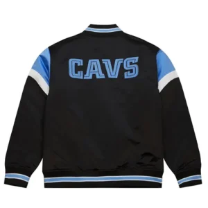 Arnold Cleveland Cavaliers Heavyweight Black Satin Jacket For Sale