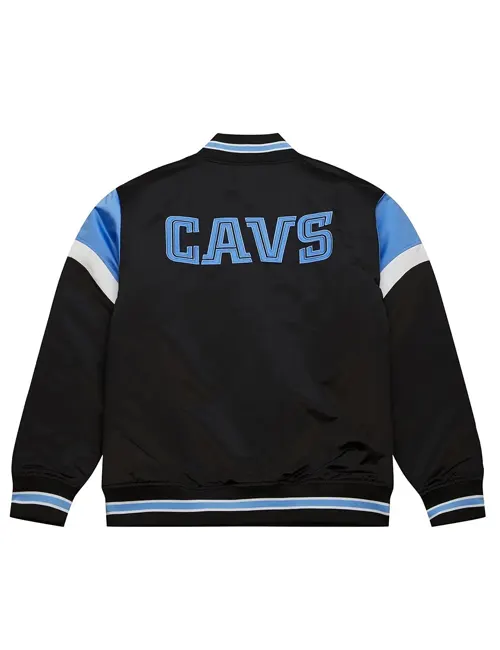 Arnold Cleveland Cavaliers Heavyweight Black Satin Jacket For Sale
