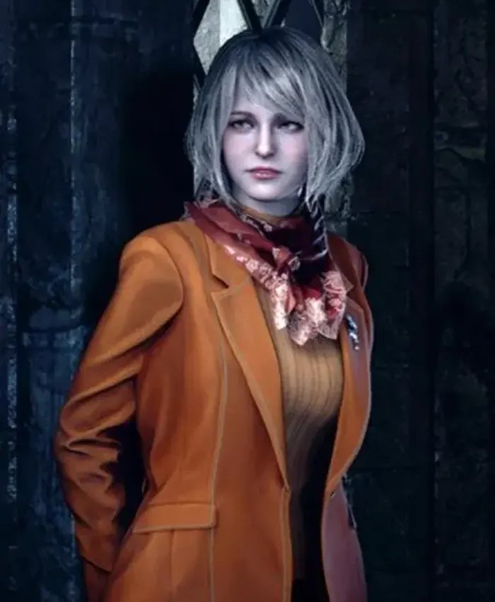 Ashley Remake Resident Evil 4 Brown Leather Blazer