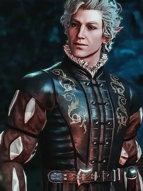 Astarion Cosplay Baldurs Gate 3 Leather Jacket