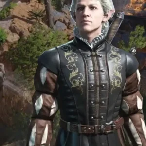 Astarion Cosplay Baldurs Gate 3 Leather Jacket For Sale