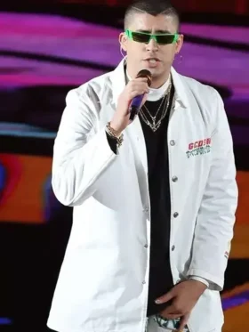 Bad Bunny American Airlines Arena White Jacket On Sale