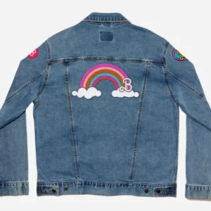 Barbie Movie 2023 Blue Denim Jacket Back