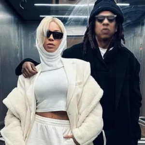 Beyonce White Fur Long Coat