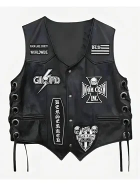 Black Label Society Leather Vest