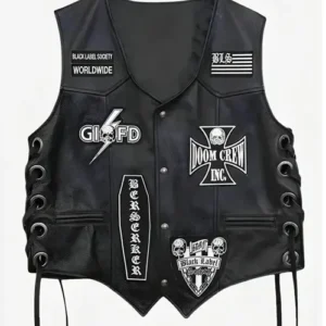 Black Label Society Leather Vest
