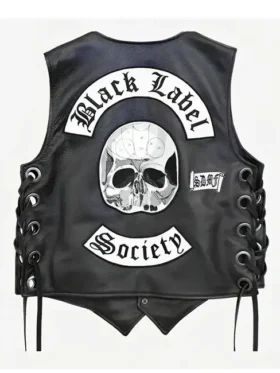 Black Label Society Leather Vest on Sale