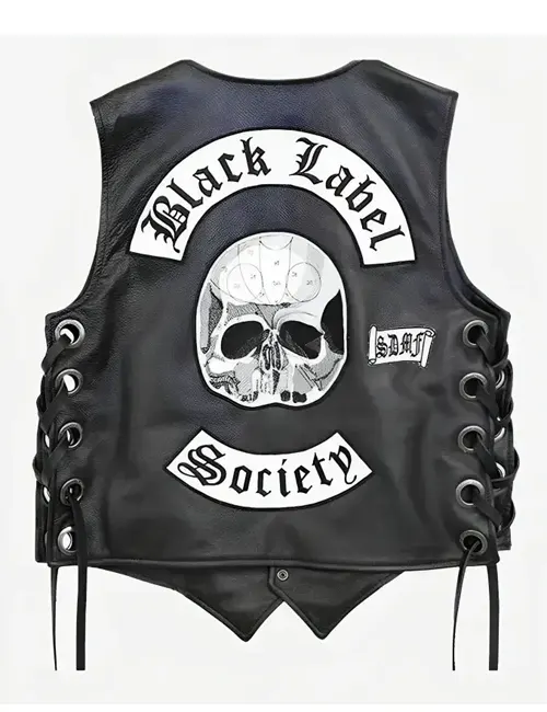 Black Label Society Leather Vest on Sale