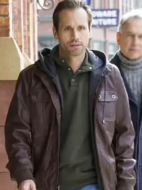 Bodie Whitman NCIS S14 Brown Leather Jacket