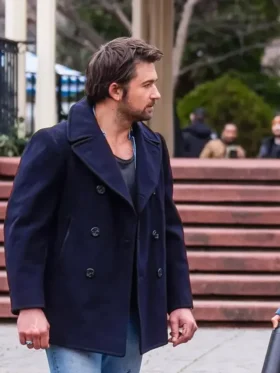 Brandon Sklenar It Ends with Us 2024 Blue Coat