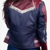 Brie Larson Captain Marvel Leather Jacket back