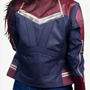 Brie Larson Captain Marvel Leather Jacket back