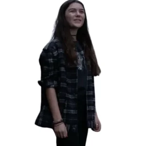 Brooklynn Prince Little Wing 2024 Movie Kaitlyn Plaid Button Up Cotton Shirt