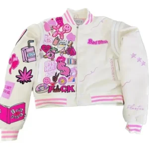 Burn Book White Plastics Mean Girls Varsity Jacket On Sale
