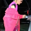 Busy Philipps Pink Fur Long Coat