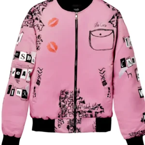 Buy Anacoreta Burn Book Pink Bomber Jacket