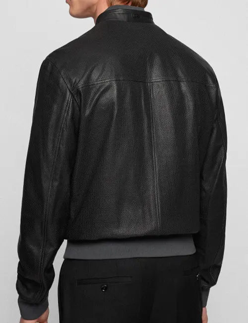 Buy Hugo Boss Leather Bomber Jacket