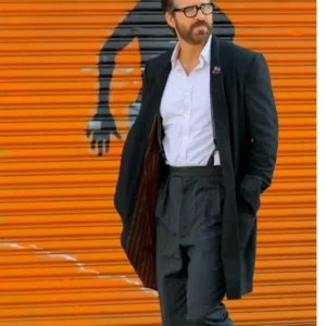 Buy If 2024 Ryan Reynolds Long Black Wool Coat