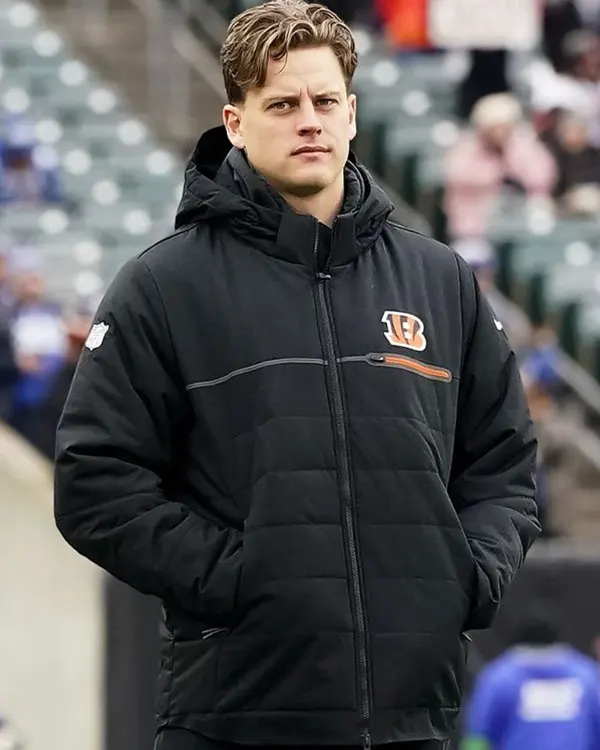 Buy Joe Burrow Cincinnati Bengals Black Hooded Jacket