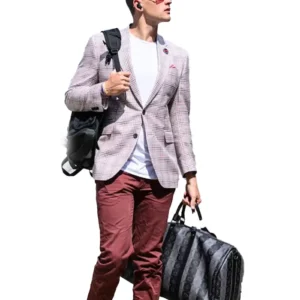 Buy Joe Burrow Purple Plaid Coat