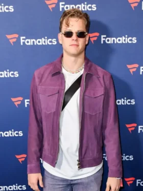 Buy Joe Burrow Super Bowl Purple Leather Jacket
