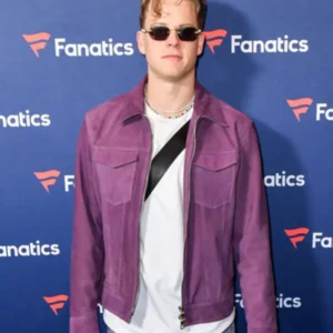 Buy Joe Burrow Super Bowl Purple Leather Jacket