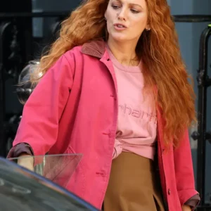 Buy Lily It Ends With Us 2024 Pink Cotton Jacket