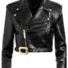 Max Mitchell Wild Cards 2024 Crop Leather Jacket
