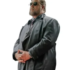 Buy Sleeping Dogs 2024 Russell Crowe Black Leather Coat