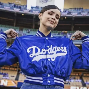 Buy Sofia Carson Dodger Blue Satin Jacket