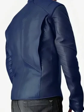 Buy Superman Man Of Steel Blue Leather Jacketa