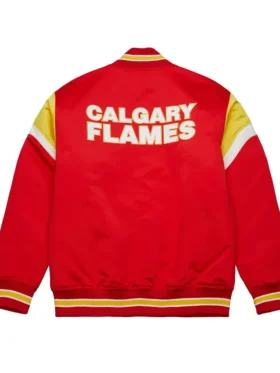 Calgary Flames Heavyweight Red Varsity Jacket