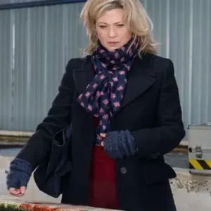 Candice Renoir Cecile Bois Black Wool Coat For Sale