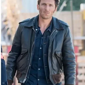 Candice Renoir Franck Davenne Bomber Leather Jacket