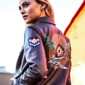 Carol Danvers Captain Marvel Brown Flight Bomber Jacket On Sale 