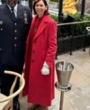 Carrie Preston Elsbeth 2024 Red Wool Long Coat
