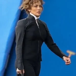 Celebrity Jennifer Lopez Atlas 2024 Black Jacket
