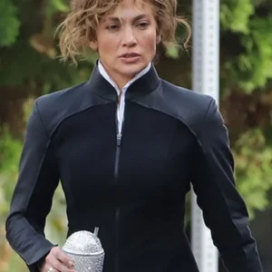 Celebrity Jennifer Lopez Atlas 2024 Black Jacket For Sale