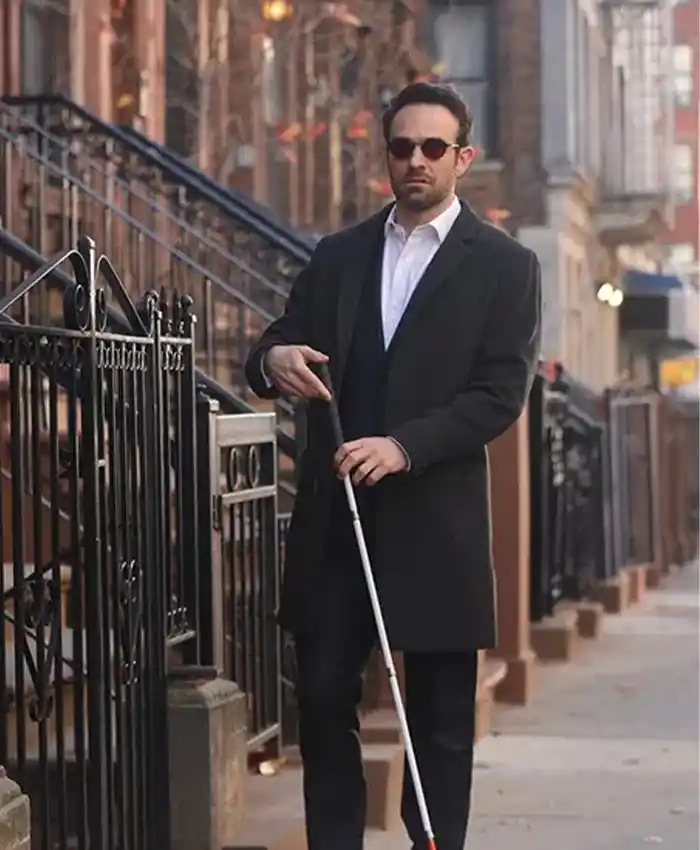 Charlie Cox Daredevil Born Again Black Long Coat