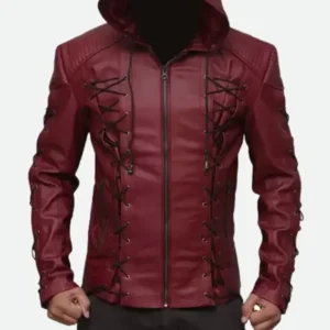 Colton Haynes Arrow Red Hooded Jacket