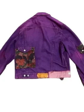 Curb Your Enthusiasm S12 J.B. Smoove Denim Purple Jacket Back