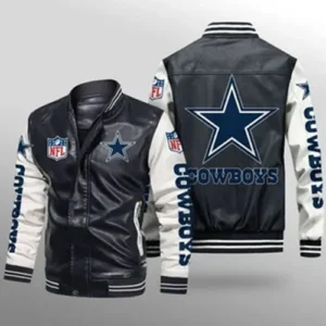 Dallas Cowboys Leather Bomber Jacket
