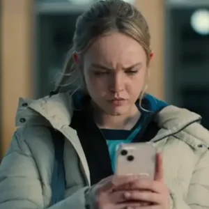 Danya Griver Fool Me Once 2024 Beige Hooded Puffer Jacket