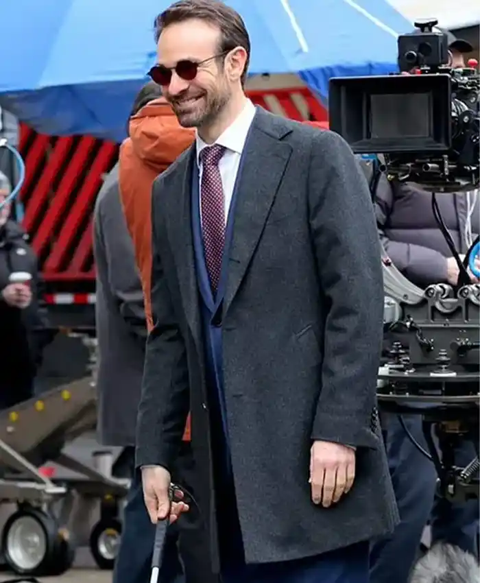 Daredevil Born Again 2024 Charlie Cox Grey Long Coat