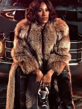 Diarra Brickland Diarra From Detroit Fur Long Coat