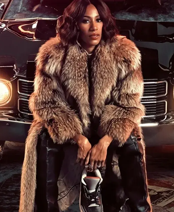 Diarra Brickland Diarra From Detroit Fur Long Coat