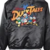 Ducktales Black Satin Varsity Jacket Back